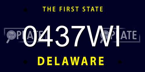 0437WI Delaware License Plate