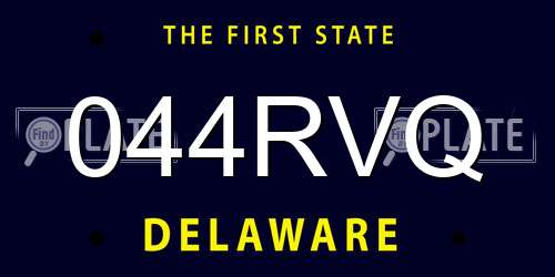 044RVQ Delaware License Plate