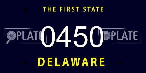 0450 Delaware License Plate
