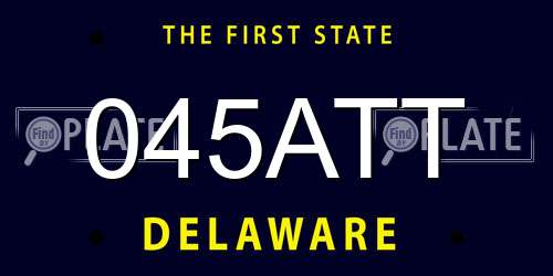 045ATT Delaware License Plate