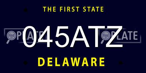 045ATZ Delaware License Plate