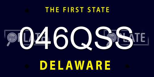 046QSS Delaware License Plate