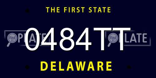 0484TT Delaware License Plate