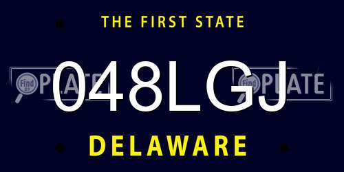 048LGJ Delaware License Plate