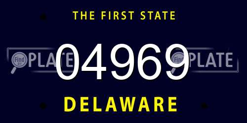 04969 Delaware License Plate