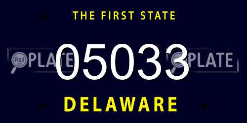 05033 Delaware License Plate