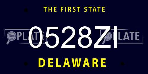 0528ZI Delaware License Plate