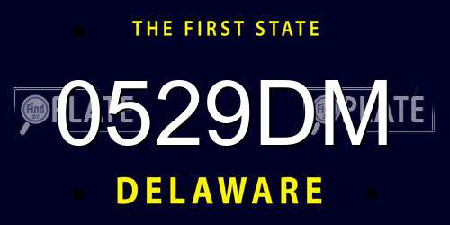 0529DM Delaware License Plate