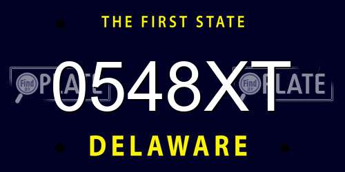 0548XT Delaware License Plate