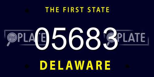 05683 Delaware License Plate