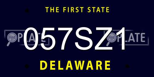 057SZ1 Delaware License Plate