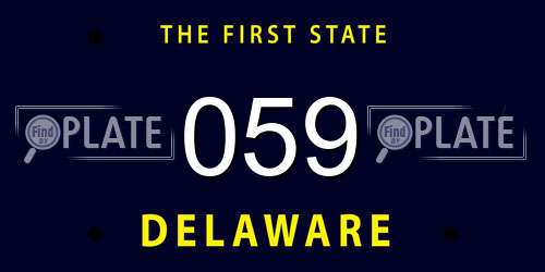 059 Delaware License Plate