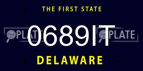0689IT Delaware License Plate