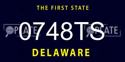 0748TS Delaware License Plate