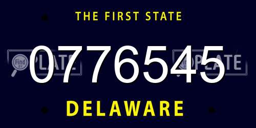 0776545 Delaware License Plate