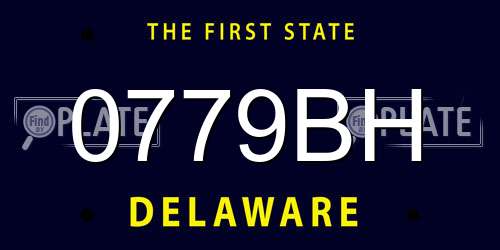 0779BH Delaware License Plate