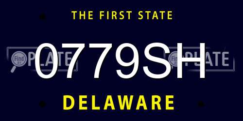0779SH Delaware License Plate