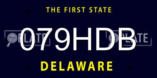 079HDB Delaware License Plate
