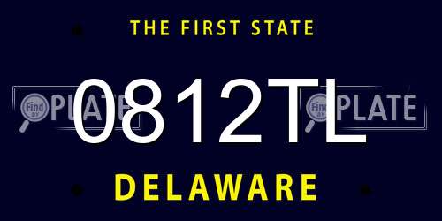 0812TL Delaware License Plate