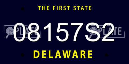 08157S2 Delaware License Plate