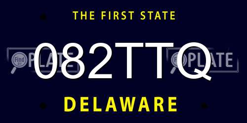082TTQ Delaware License Plate