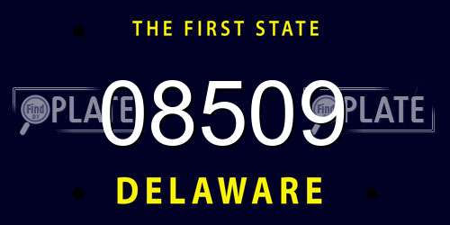 08509 Delaware License Plate