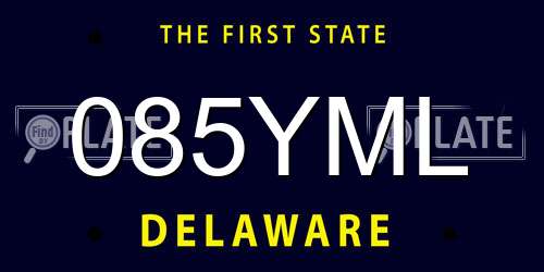 085YML Delaware License Plate