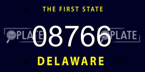 08766 Delaware License Plate