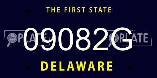 09082G Delaware License Plate