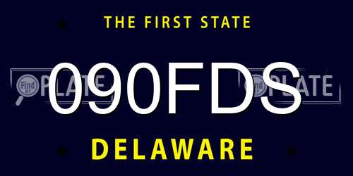 090FDS Delaware License Plate