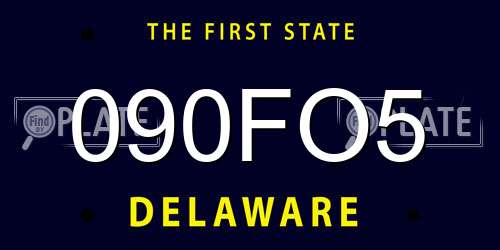 090FO5 Delaware License Plate