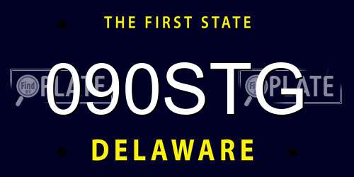 090STG Delaware License Plate