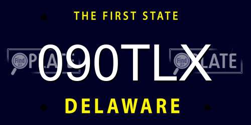 090TLX Delaware License Plate