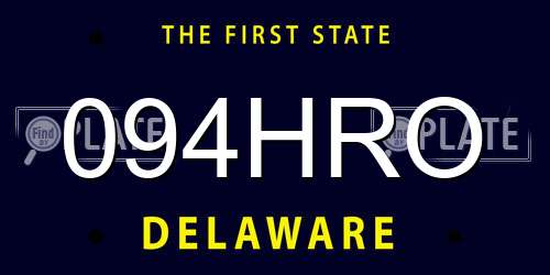 094HRO Delaware License Plate