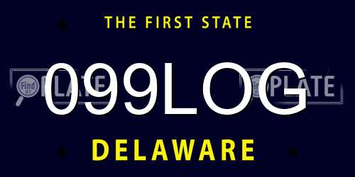 099LOG Delaware License Plate