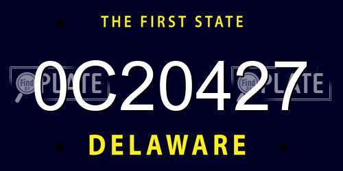 0C20427 Delaware License Plate