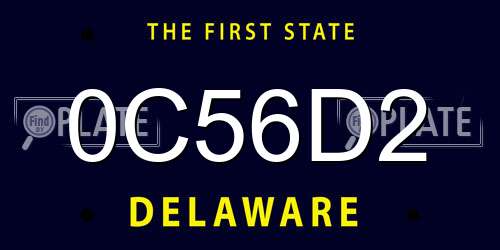 0C56D2 Delaware License Plate