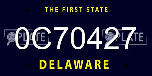 0C70427 Delaware License Plate