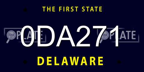 0DA271 Delaware License Plate