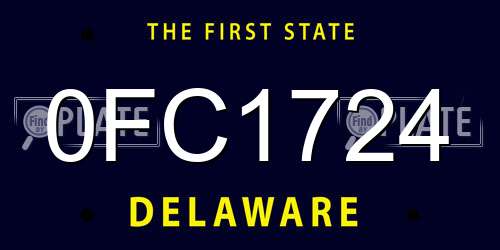 0FC1724 Delaware License Plate