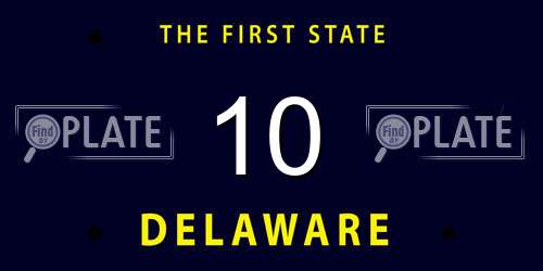 10 Delaware License Plate