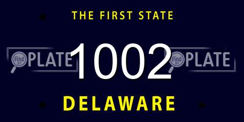 1002 Delaware License Plate