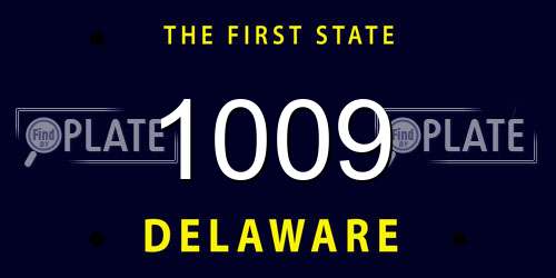 1009 Delaware License Plate