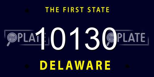 10130 Delaware License Plate