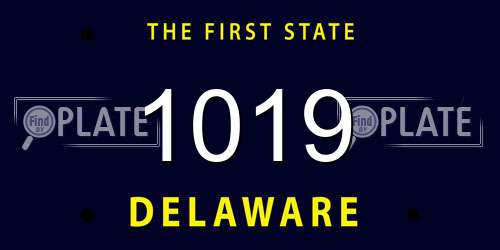 1019 Delaware License Plate