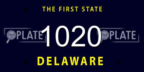 1020 Delaware License Plate