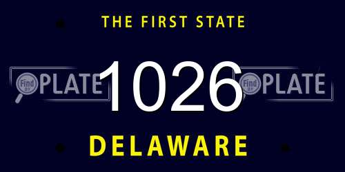 1026 Delaware License Plate