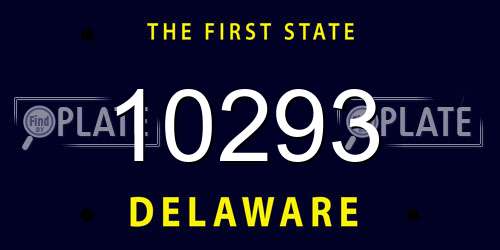 10293 Delaware License Plate
