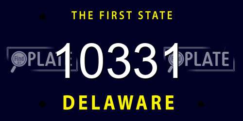 10331 Delaware License Plate