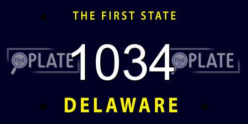 1034 Delaware License Plate